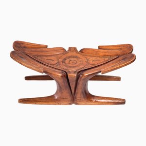 Sculptural Carved Stool, 1960s-XLH-1706986