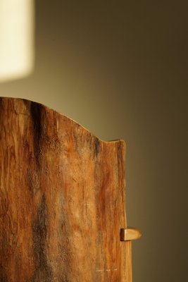 Sculptural Carved Wabi Sabi Brutalist Stump Chair in Solid Pine, Sweden, 1968-MXF-1367759