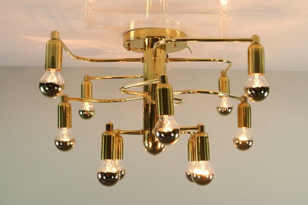 Sculptural Ceiling Lamp with 12 Lights by Gaetano Sciolari for Leola-FUP-1003343