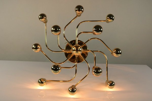 Sculptural Ceiling Lamp with 12 Lights by Gaetano Sciolari for Leola-FUP-1003343