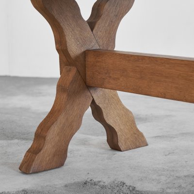 Sculptural Cross Legged Side Table in Wood, 1940s-LPQ-1783148