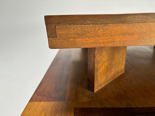 Sculptural Décon Coffee Table in Wood, Italy, 1970s-KKZ-2034435