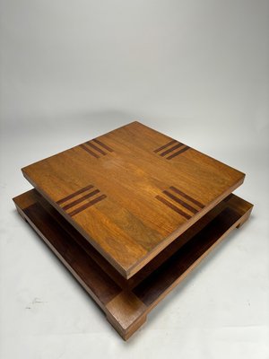 Sculptural Décon Coffee Table in Wood, Italy, 1970s-KKZ-2034435