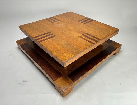 Sculptural Décon Coffee Table in Wood, Italy, 1970s-KKZ-2034435