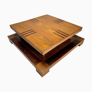 Sculptural Décon Coffee Table in Wood, Italy, 1970s-KKZ-2034435