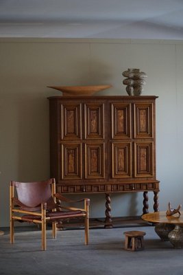 Sculptural Geometric Cabinet in Birch and Intarsia, 1930s-MXF-1750973