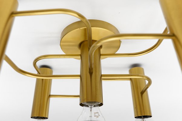 Sculptural Gold Wall Light or Flush Mount from Leola, Germany, 1970s-KQB-1742714