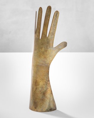 Sculptural Hands in Silver Metal by Gio Ponti for Lino Sabattini, 1978, Set of 2-FWM-1290927