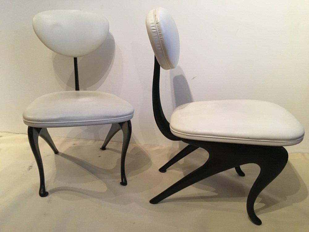 Sculptural Lounge Chairs by Jordan Mozer for the Hudson Restaurant Chicago, Set of 2