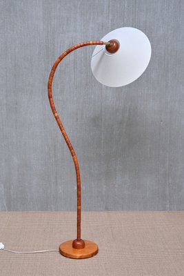 Sculptural Markslöjd Floor Lamp in Beech Wood, Sweden, 1960s-FMT-2034814