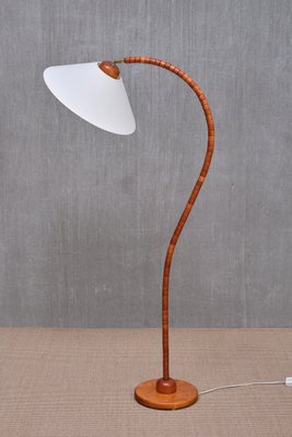 Sculptural Markslöjd Floor Lamp in Beech Wood, Sweden, 1960s-FMT-2034814