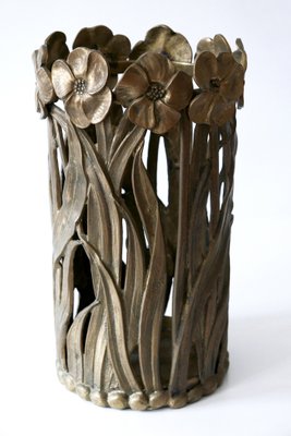 Sculptural Massive Brass Umbrella Stand 1960s-WPT-875818