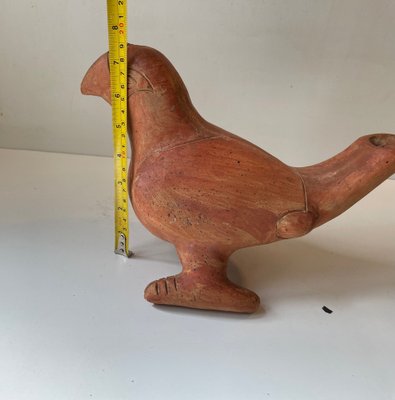 Sculptural Mexican Aztec Terracotta Parrot Vase, 1970s-LCR-1304406