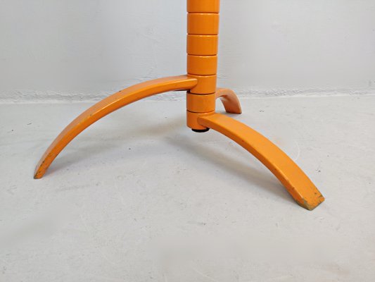 Sculptural Orange Lacquered Wooden Coat Rack by Bruce Tippett Renna-FGA-923300