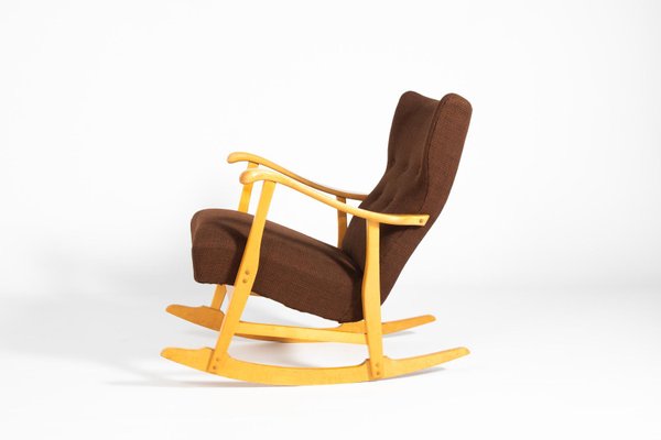 Sculptural Rocking Chair by Elias Svedberg for Nordiska Kompaniet, 1950s-KMC-873959