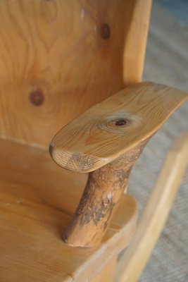 Sculptural Rocking Chair in Solid Pine by Matti Martikka, 1960s-MXF-1095705