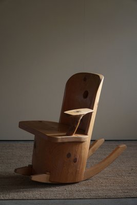 Sculptural Rocking Chair in Solid Pine by Matti Martikka, 1960s-MXF-1095705