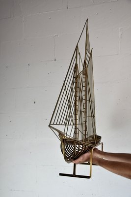 Sculptural Sailing Boat by C. Jere, 1976-IEI-681187