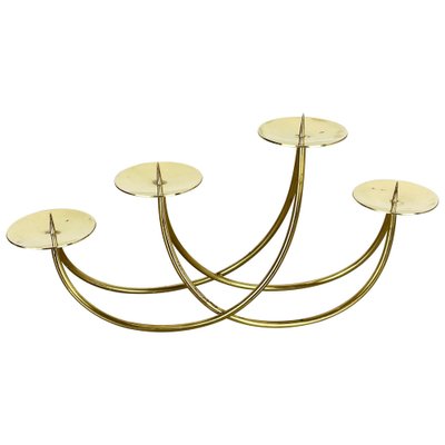 Sculptural Solid Brass Candleholder by Harald Buchrucker, Germany, 1950s-QZ-1135749