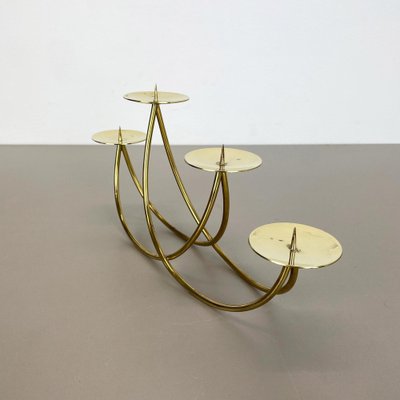 Sculptural Solid Brass Candleholder by Harald Buchrucker, Germany, 1950s-QZ-1135749