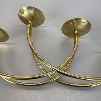 Sculptural Solid Brass Candleholder by Harald Buchrucker, Germany, 1950s-QZ-1135749