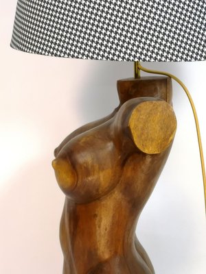 Sculptural Solid Wood Torso Lamps, 1970s, Set of 2-UWE-910476