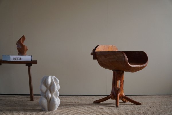 Sculptural Stump Chair in Solid Pine by Matti Martikka, 1960s-MXF-1095718