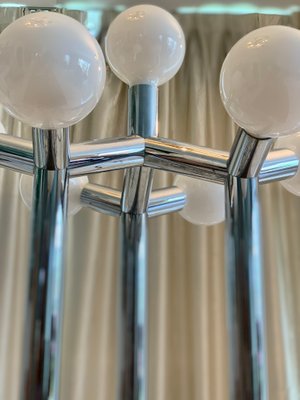 Sculptural Table Lamp in Chrome and White Glass by J. T. Kalmar, Vienna, 1970s-JAG-1004493