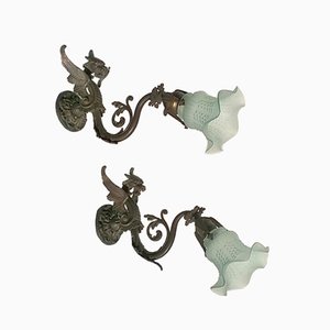 Sculptural Wall Lights, 1910s, Set of 2-EI-361959