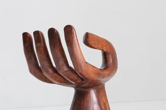 Sculptural Wooden Hand Chair