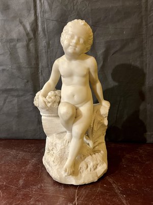 Sculpture Depicting Children, 1800s, Marble-WRQ-1742190