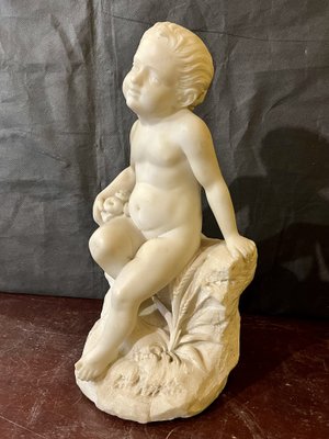 Sculpture Depicting Children, 1800s, Marble-WRQ-1742190