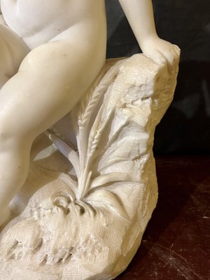 Sculpture Depicting Children, 1800s, Marble-WRQ-1742190