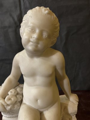 Sculpture Depicting Children, 1800s, Marble-WRQ-1742190