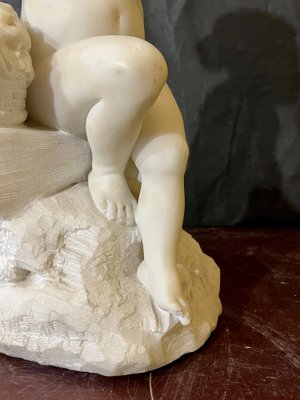 Sculpture Depicting Children, 1800s, Marble-WRQ-1742190