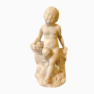 Sculpture Depicting Children, 1800s, Marble-WRQ-1742190