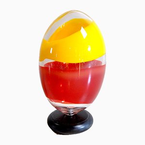 Sculpture Egg in Heavy Glass Polychrome-JQO-824021