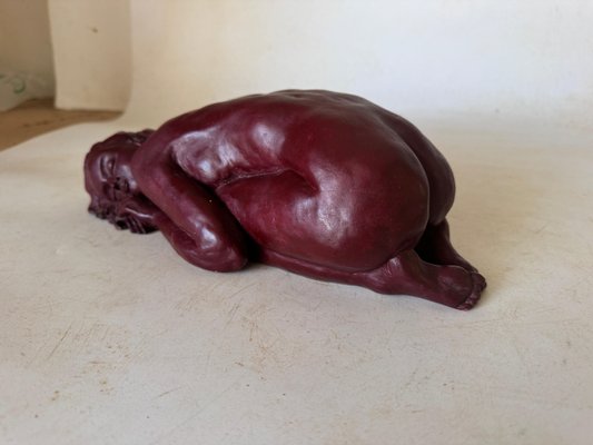 Sculpture in Clay by French Artist Nude Women Lying, France, Bordeaux, 1970s-UR-1818826