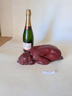 Sculpture in Clay by French Artist Nude Women Lying, France, Bordeaux, 1970s-UR-1818826