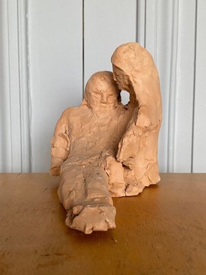 Sculpture of a Couple, 1960s, Terracotta-QKG-1368325