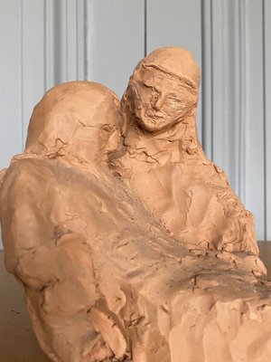 Sculpture of a Couple, 1960s, Terracotta-QKG-1368325