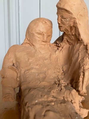 Sculpture of a Couple, 1960s, Terracotta-QKG-1368325