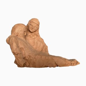 Sculpture of a Couple, 1960s, Terracotta-QKG-1368325