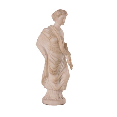 Sculpture of a Roman Matron in White Marble, Italy, 19th Century-VMM-849140