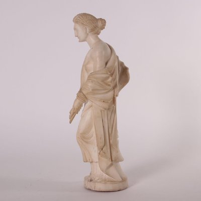 Sculpture of a Roman Matron in White Marble, Italy, 19th Century-VMM-849140