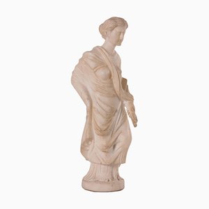 Sculpture of a Roman Matron in White Marble, Italy, 19th Century-VMM-849140