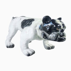 Sculpture of Bulldog in Glazed Terracotta, France, 1920s-OJE-1718828