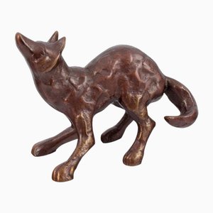 Sculpture of Fox in Bronze, 1900s-AR-2042253