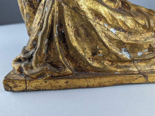 Sculpture of Queen and Angels, 1890s, Gilded Terracotta-JJT-1792527