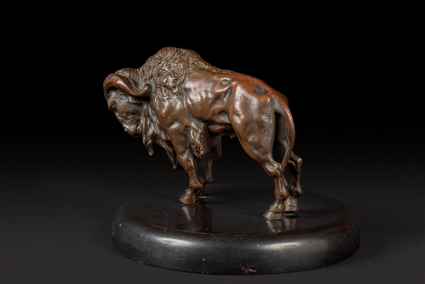 Sculpture of the Marching Bison, 1800s, Bronze